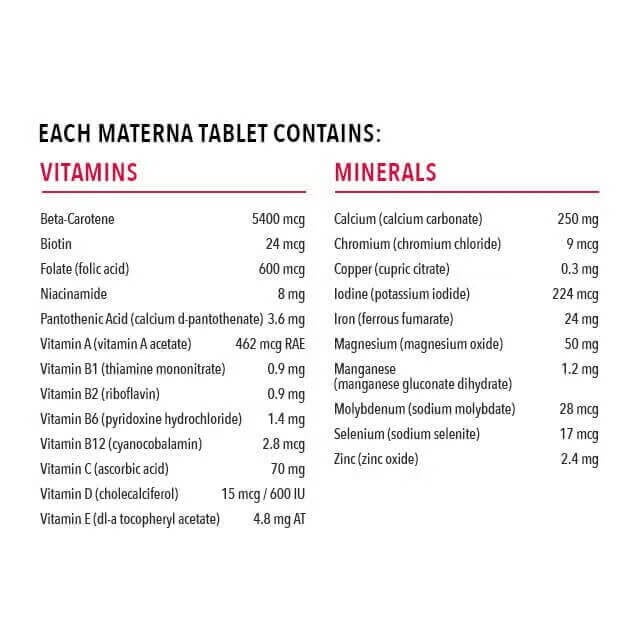 Materna Prenatal Vitamins